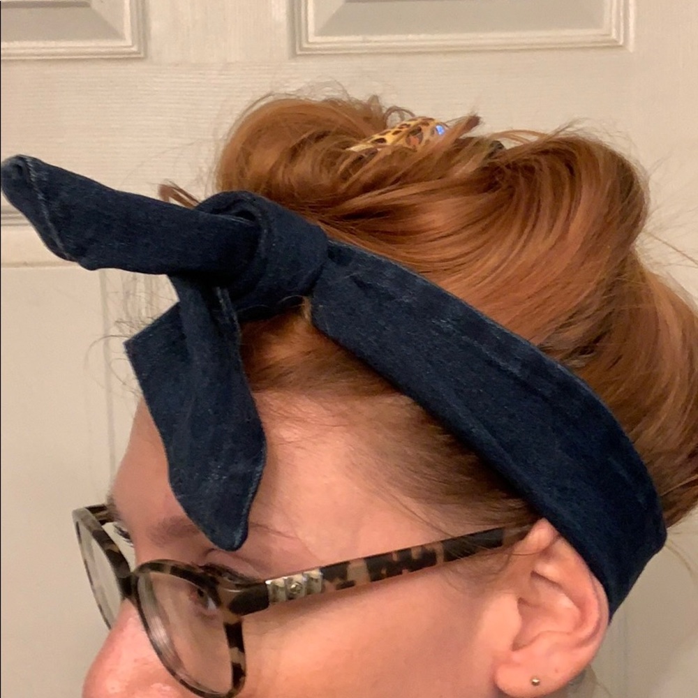Denim Head Wrap w/ Wire